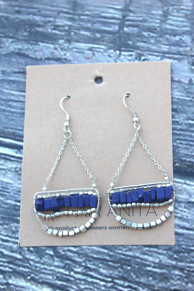 Abundance of Blue Earrings, India