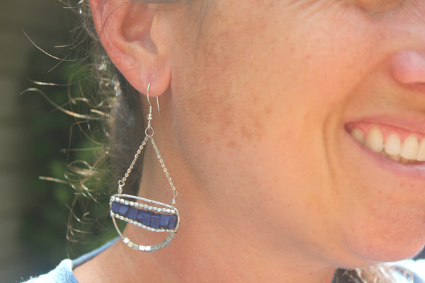 Abundance of Blue Earrings, India