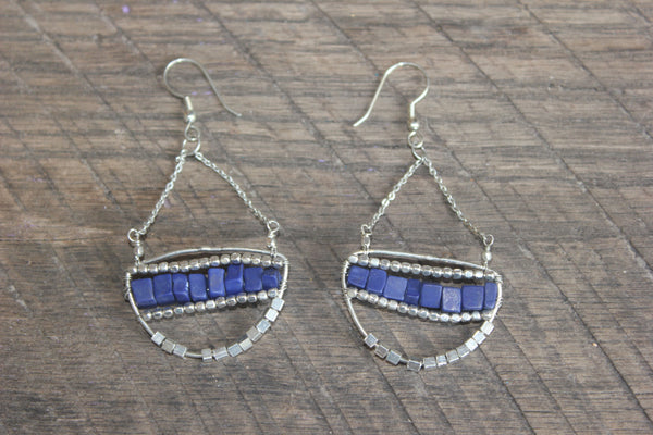 Abundance of Blue Earrings, India