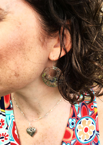 Filigree Metal Earrings, Asia