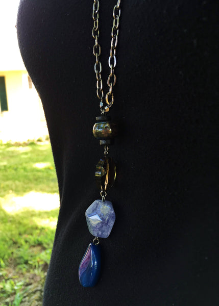 Long Jade Stone Necklace, Asia