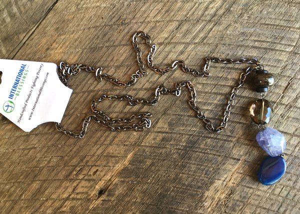 Long Jade Stone Necklace, Asia