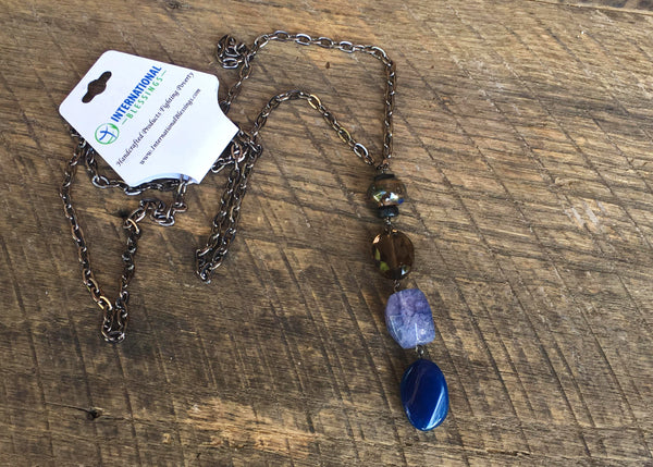 Long Jade Stone Necklace, Asia