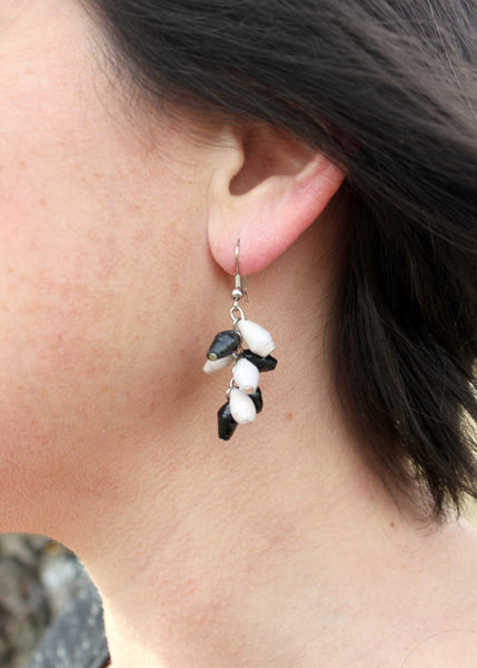 Paper Bead Cluster Earring, Uganda