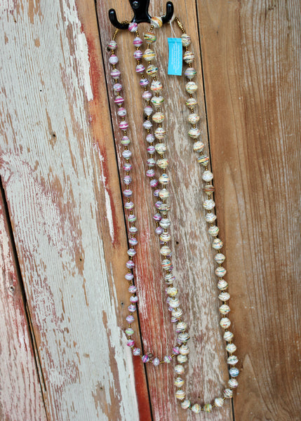 Long Paper Bead Necklaces, Uganda