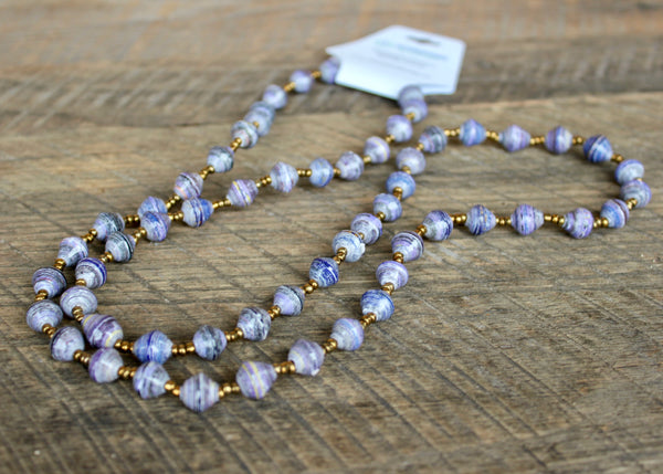 Long Paper Bead Necklaces, Uganda