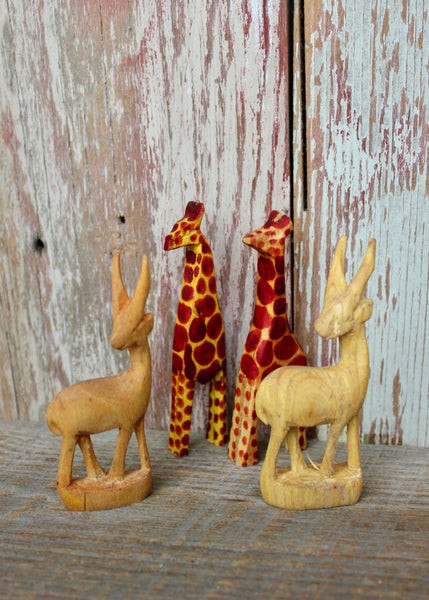 Hand Carved Miniature Safari Animals, Kenya