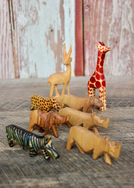 Hand Carved Miniature Safari Animals, Kenya