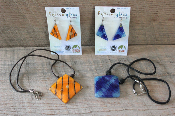 Art Glass Earrings & Necklaces, Ecuador