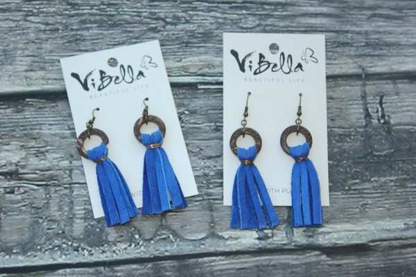 Leather Earrings, Haiti