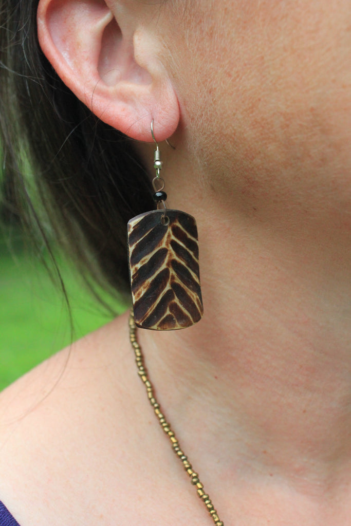 Horn Earrings, Tanzania