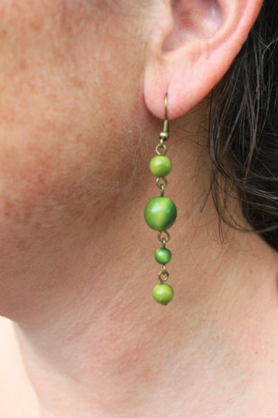 Tagua Earrings, Ecuador