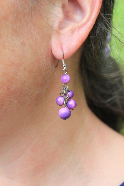 Tagua Earrings, Ecuador