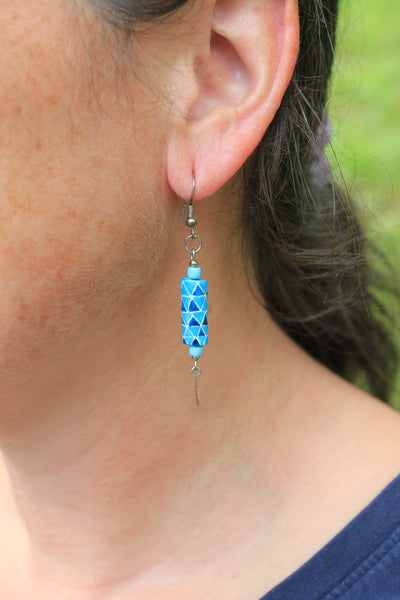 Painted Bead Earrings, Ecuador