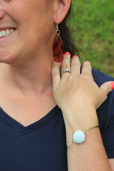 Tagua Earrings, Ecuador