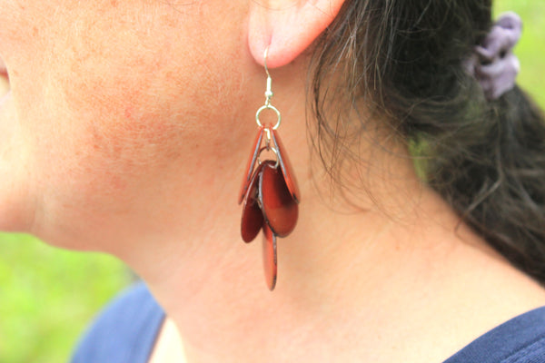 Tagua Earrings, Ecuador