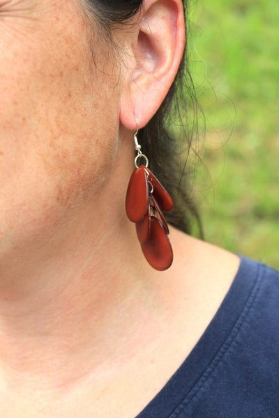Tagua Earrings, Ecuador