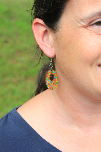 Pre-Colombian Design Earrings, Peru