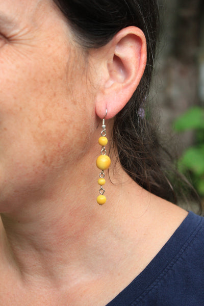 Tagua Earrings, Ecuador