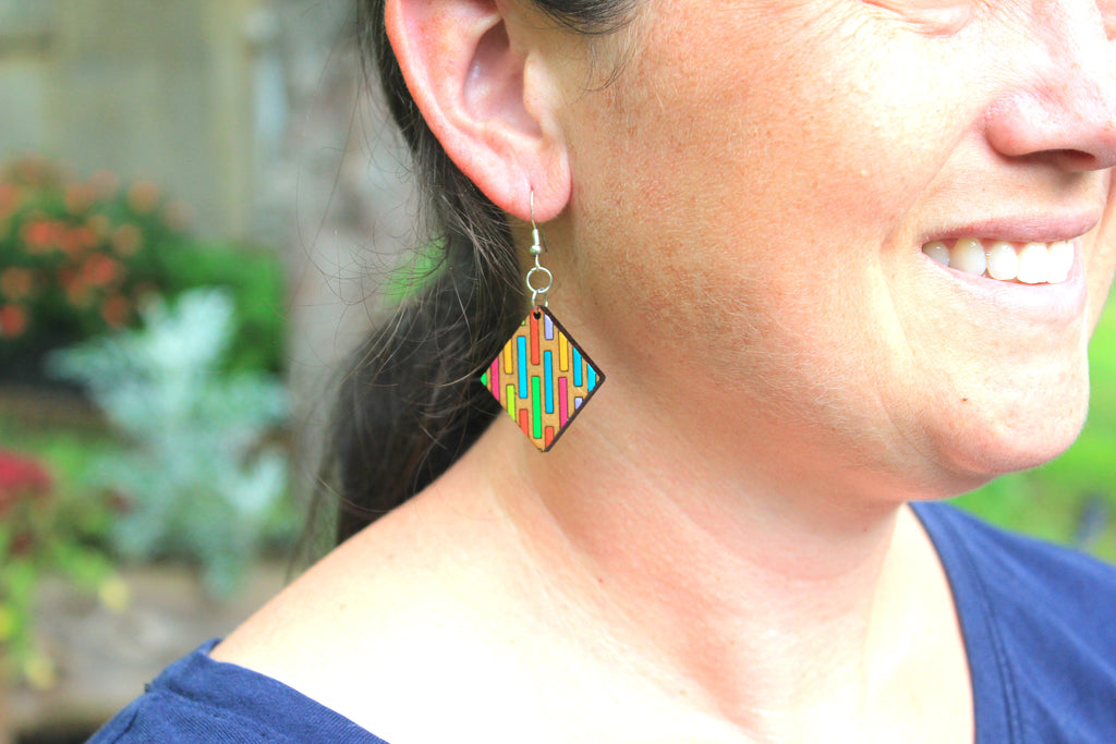 Pre-Colombian Design Earrings, Peru