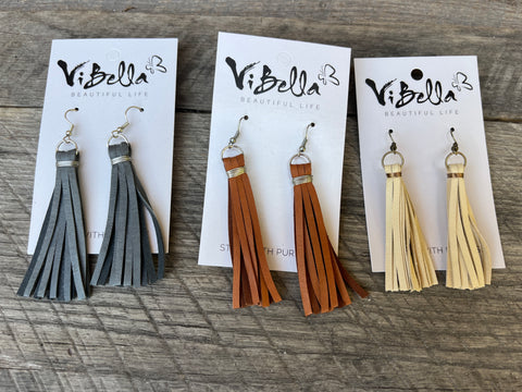 Leather Earrings, Haiti