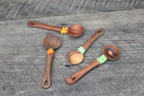 Olive Wood Mini Spoons, Kenya