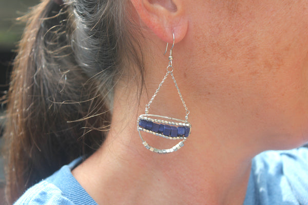 Abundance of Blue Earrings, India