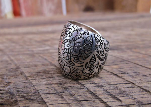 Metal Impressions Ring, India