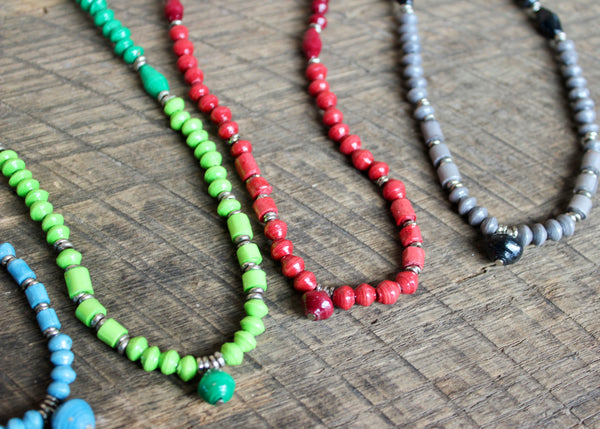 Kusitawi Paper Bead Necklaces, Uganda