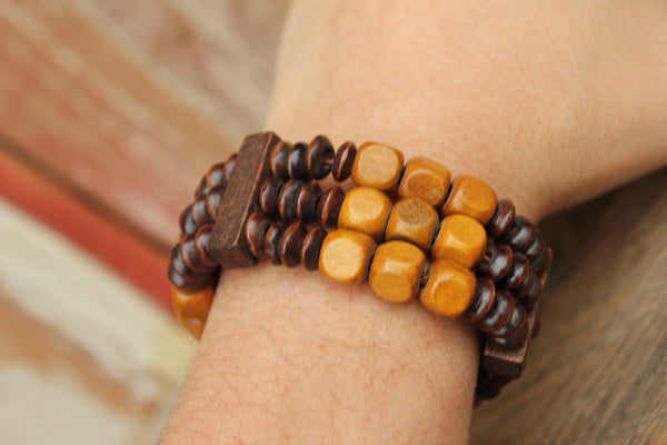 Wooden Stretch Bracelets, Belize